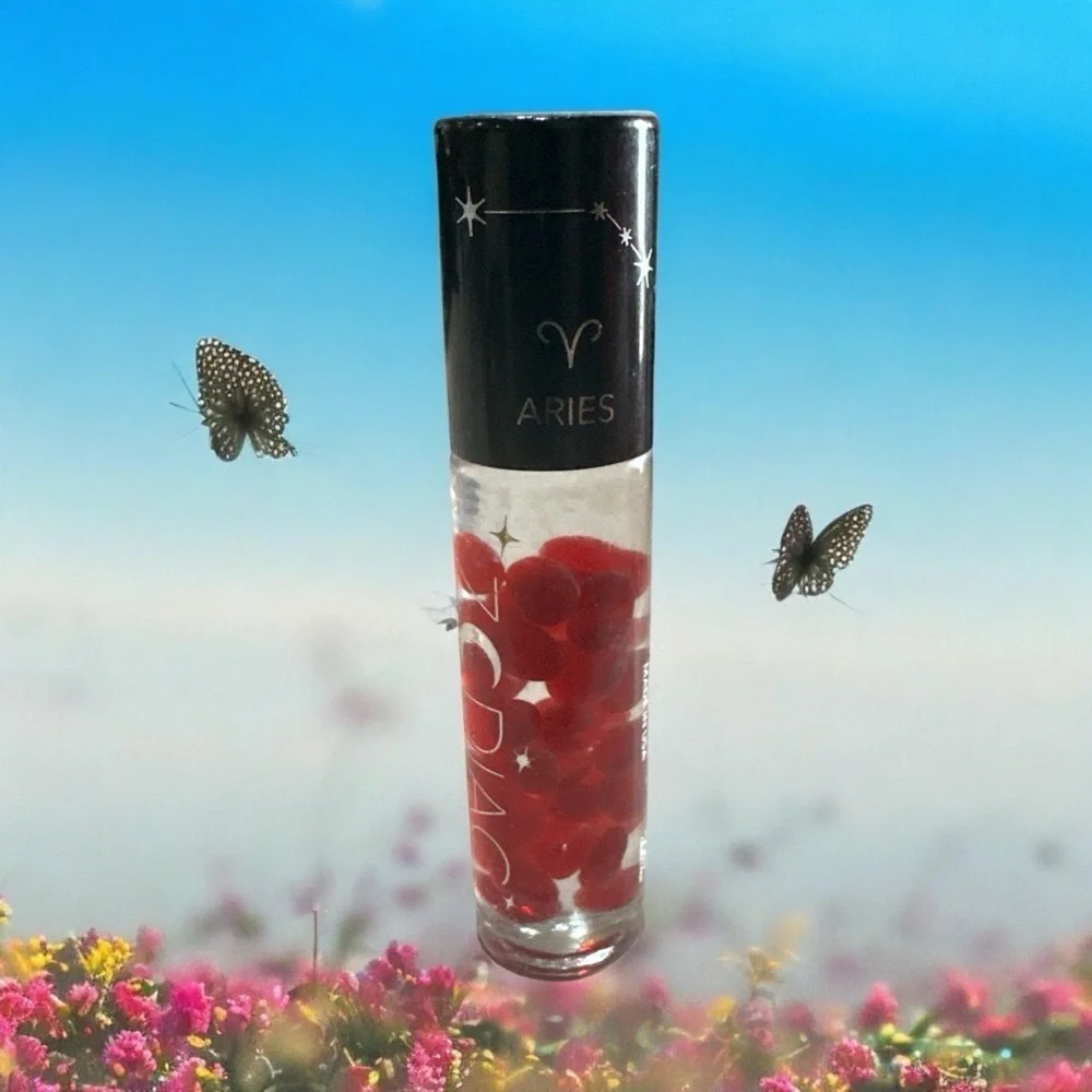 Blossom Aries Zodiac Lip Gloss – Vanilla Scented w/ Crystals